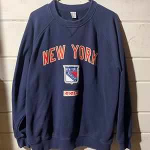 Vintage Embroidered NY Rangers Sweatshirt XL